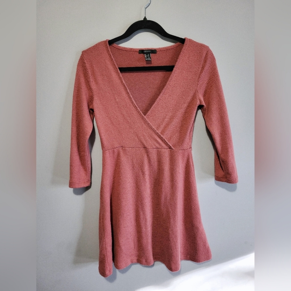 Forever 21 pink sweater wrap dress small